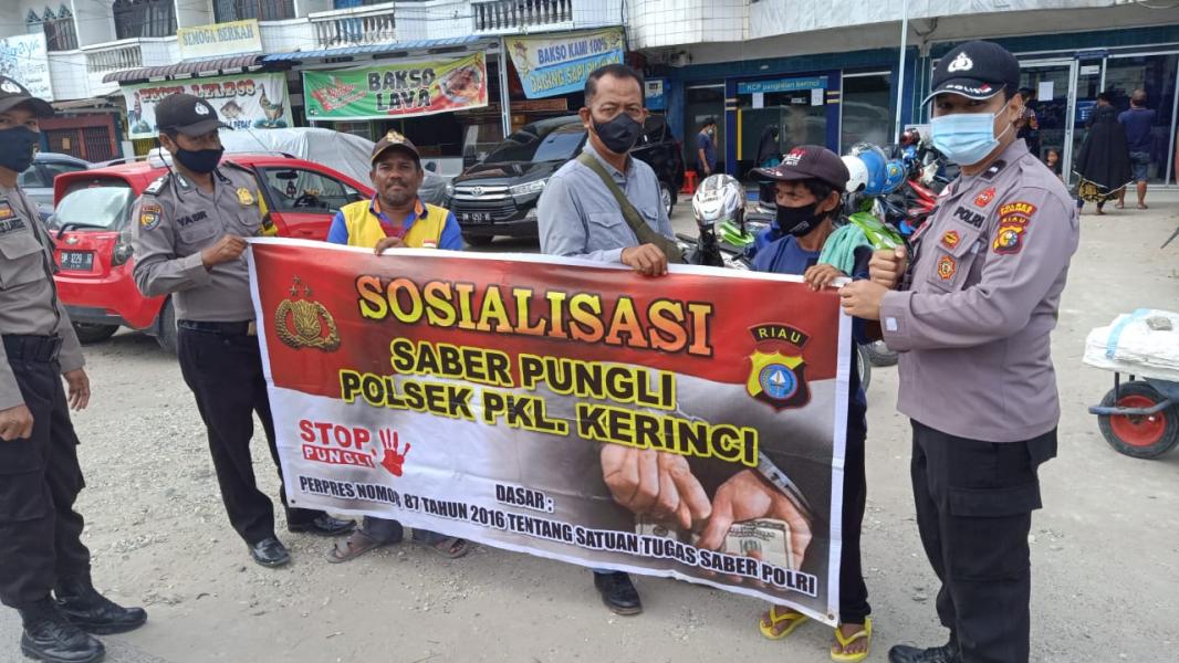 Polsek Pangkalan Kerinci Laksanakan Sosialisasi Saber Pungli di Perbankan