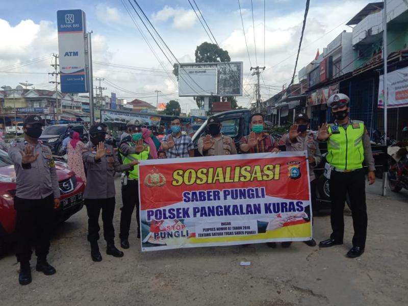 Polsek Pangkalan Kuras Galakkan Sosialisasi Saber Pungli di Wilayah Hukumnya