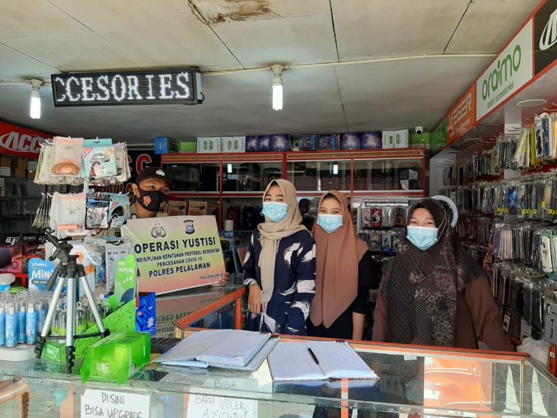 Polsek Ukui Intensif Laksanakan Operasi Yustisi Penegakan Protokol Kesehatan