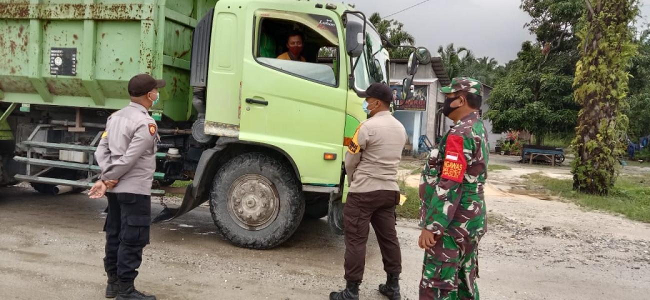 Polsubsektor Pelalawan Gelar Pendisiplinan Protokol Kesehatan Kepada Masyarakat