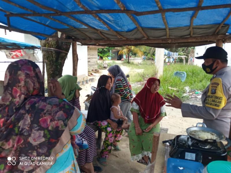 Selain Patroli C3, Polsek Langgam Juga Sosialisasi Pencegahan Penyebaran Covid-19
